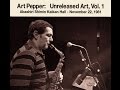 Art Pepper Quartet 1981 - Body and Soul