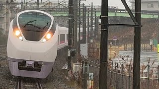 「警笛あり⭕️！」E657系が特急ときわとして龍ケ崎市駅を高速？通過するシーン！