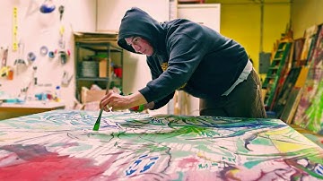 In the studio with artist Saif Azzuz