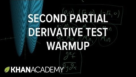 Warm up to the second partial derivative test