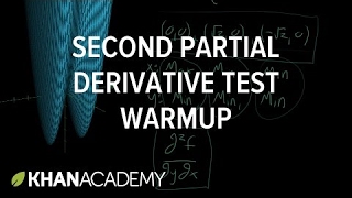 Warm up to the second partial derivative test