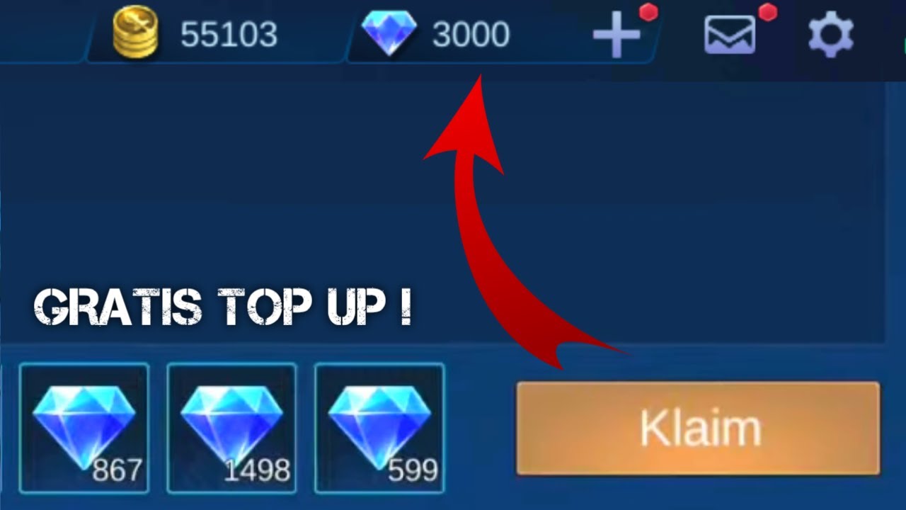 TOP UP GRATIS DIAMOND ML!!! CARA TOP UP DIAMOND GRATIS MOBILE LEGEND ...