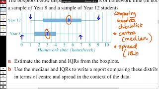 2023 03 21 Year 11 General Maths Parallel boxplots