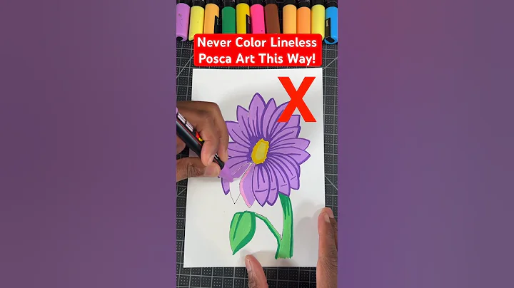 Never Color Lineless Posca Pen Art This Way! 😡 #art #drawing #shorts