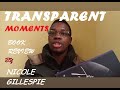 TRANSPARENT MOMENTS BY NICOLE GILLESPIE