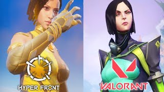 HYPER FRONT VEIL vs VALORANT VIPER ABILITIES COMPARISON