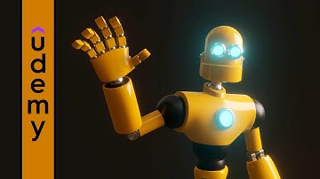 Blender 3D Robot Animation Result from Udemy Course / #2