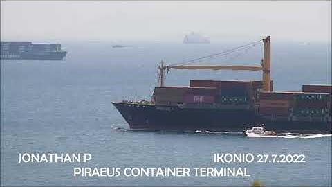 JONATHAN P departure from Piraeus Container Terminal