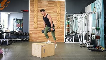 Dumbbell Suitcase Box Step Up