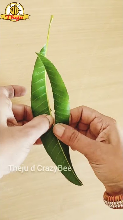 Mango leaf toran in a different way | shorts | Mango leaf decoration idea | Pooja decoration idea