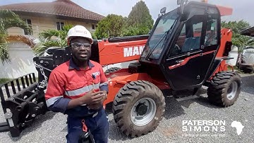 Manitou Telehandler Pre-operation check IN TWI | Part 1 of 6 | Telehandler forklift | Telehandler