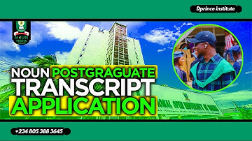 How to Apply for NOUN Post-graguate Transcript  Application