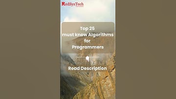 Top 25 must know Algorithms for Programmers. #redsystech #programming #coding #shorts