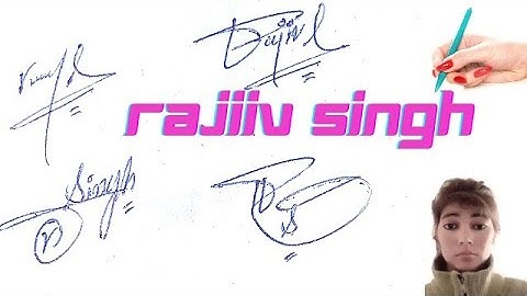 Rajiv Singh name signature# name signature with arooj