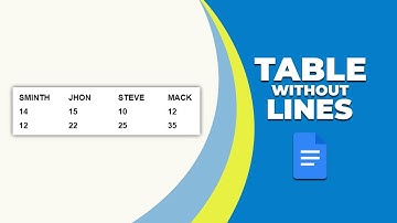 How to make a Table in Google Docs without lines