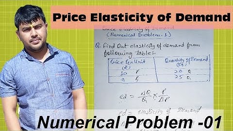 Price Elasticity of Demand : Numerical Problem- 01(Example)