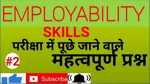 EMPLOYABILITY SKILLS important Question video part-2