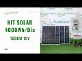 Kit Solar Vivienda Aislada 1000W 12V 4kWh/dia