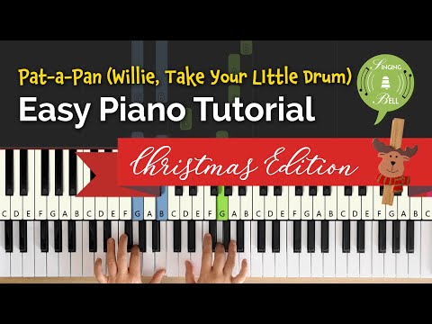 Pat-a-Pan on the Piano | Easy Christmas Piano Tutorial