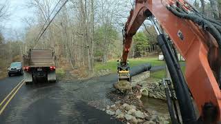 Giant driveway culvert pipe install by Abrams Excavating 996 views 2 years ago 14 minutes, 24 seconds