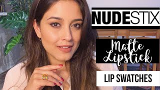 Nudestix Matte Lipstick Swatches on Indian skin