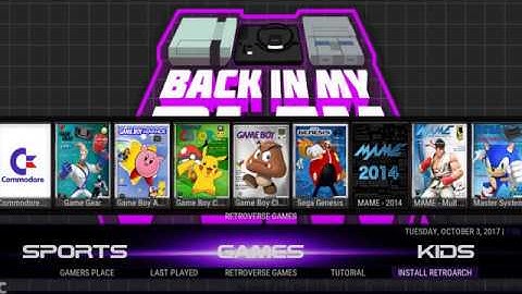 Retroverse Tutorial. How to set up the game section on the retroverse kodi build
