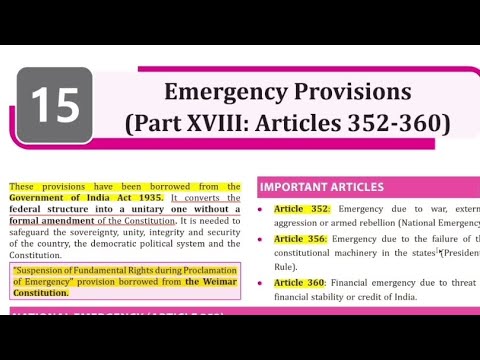 Emergency Provisions | Polity Revision Video | Prelims 2025 | PW Only ...