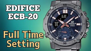 How To Setting Time a Edifice ECB-20 Bluetooth Connected Watch