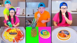 Emoji cake vs Mr beast cake ice cream challenge!🍨#funny #icereamrolls by Ethan Funny Family