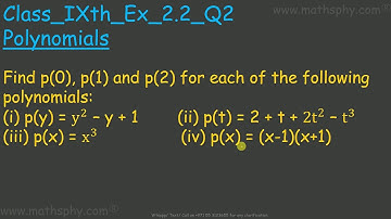 Zeros of Polynomials , Polynomials Class 9 Ex. 2.2 Q2, NCERT Solution,