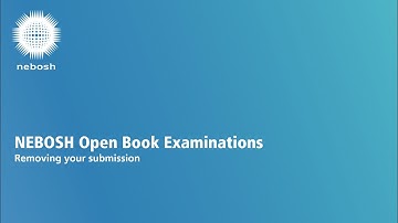 NEBOSH OBE: Remove and replace your submission, desktop