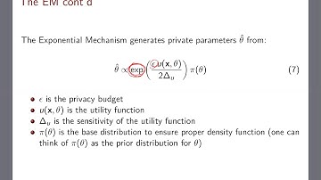 [Differentially private synthetic microdata] The Exponential Mechanism