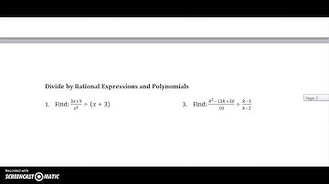 Algebra 11.4 Multiplying & Dividing Rational Expressions