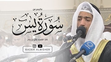 ما تيسّر من سورة يس - مسجد بلال | القارئ بدر البشر 2022