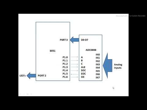 Interfacing 8051 Microcontroller with ADC 0808 - YouTube