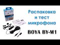 Распаковка и тест микрофона BOYA BY-M1