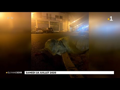 La statue de Victor Schoelcher à Cayenne à son tour renversée