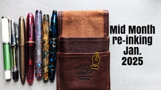 Mid Month Inking of Pens  jan 2025   Sailor, TWSBI, Pelikan, Jinhao, Leonardo