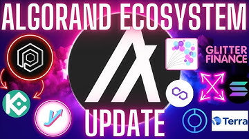 ALGORAND ECOSYSTEM UPDATE! GLITTER FINANCE BRIDGES ALGORAND TO SOLANA CUDOS TERRA & POLYGON! & MORE!
