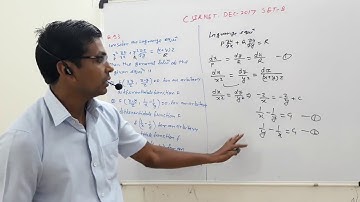 CSIR NET DEC-2017 Q.93 SET-B MATHEMATICS ANSWER KEY, PARTIAL DIFFERENTIAL EQUATION-LAGRANGE EQUATION