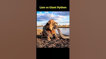 Can a Lion Defeat a Giant Python❓ Fight for Survival #lion #snake #python #battle