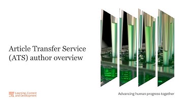 Elsevier: Article Transfer Service (ATS) author overview