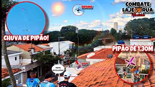 Xepa com Drone - Resgatei Pipa Flechinha Avoada q Caiu no Telhado / Combate Laje vs Rua de Pipão!