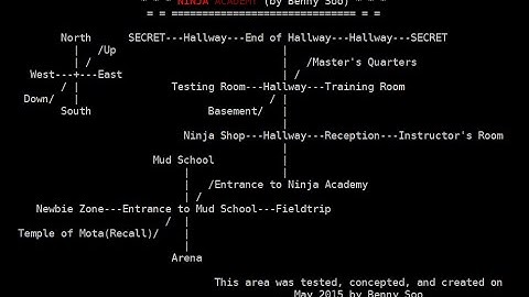 Ninja Academy Area Walkthrough on DREAMPIECE MUD