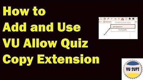 VU Allow Quiz Copy Paste Extension