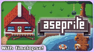 Cozy Summer House // Solo Game Dev Learns PIXEL ART (w/ Timelapse)