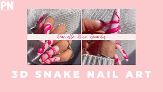 3D Snake Nail Design