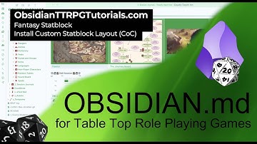 Obsidian   Install Custom Statblock Layout CoC