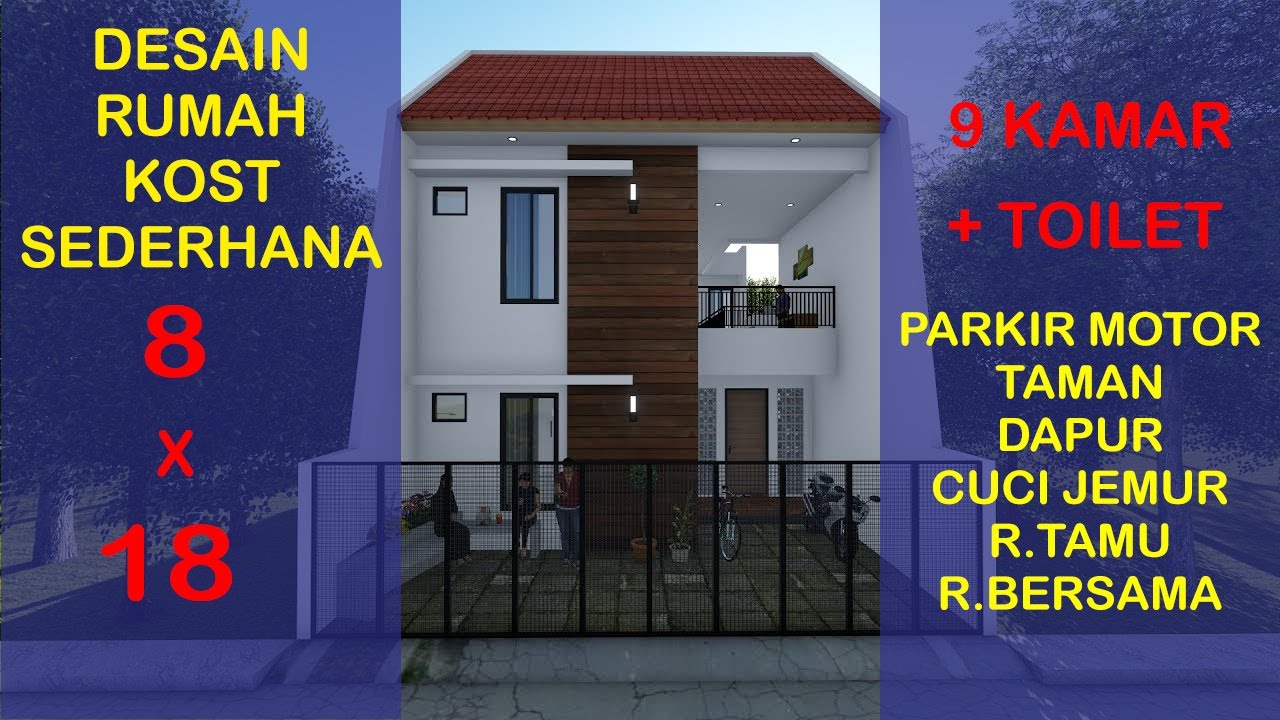 DESAIN RUMAH KOST  SEDERHANA  YouTube