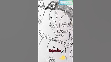 Radha Krisna ❤Love art | A.J Arts #shorts #viral #krishnaart